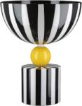  „Stripes fekete-fehér csíkos vas tál - 25 cm (63051)