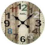 AMS Antikolt kopottas hatású retro kinézetű üveg AMS falióra - 40 cm (ams9650)