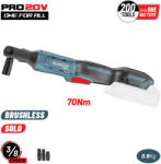  BORMANN Pro Akkus racsnis csavarkulcs 20V 3/8, 70 Nm szénkefementes, géptest (BBP5423) (BBP5423)