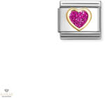 NOMINATION "Pink szív" charm - 030220-09