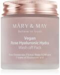 Mary&May Rose Hyaluronic Hydra Wash off Pack интензивна хидратираща маска за лице с успокояващ ефект 125 гр