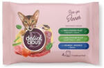 Delickcious teljes értékű macskaeledel alutasak válogatás 4x85g