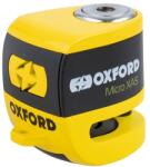 OXFORD Antifurt Blocator Disc Frana Cu Alarma Moto Oxford Micro XA5 Alarm Disc Lock Otel Galben Negru LK213 (LK213)