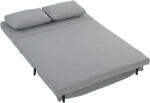 HOMCOM Canapea Extensibilă 2 Persoane 3 în 1 din Material Tip In cu 2 Perne, Cadru din Eucalipt, Gri Deschis | Aosom Romania (83B-837V00LG) Canapea