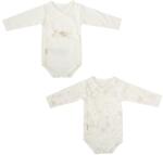 Bimbidreams Комплект бодита с дълъг ръкав Bimbidreams - Noe, 2 броя, 0-1 м, White/Linen (8435629204447) - ozone