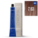 LAKMÉ COSMETICS Vopsea permanenta fara amoniac 7/61 blond mediu castaniu cenusiu Chroma 60ml (8429421176118)