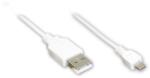 Goobay USB kábel - microUSB fehér 1, 8 m Goobay (SOG-95143)