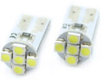 Carguard CLD010 T10 LED helyzetjelző izzó 12V, 0, 5W, 6000K, 35lm, 5 LED, 2 darabos, 0.5 W, 2 db/csomag, gépjárművek helyzetjelzéséhez és belső világításához (CLD010)