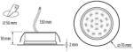 UltraLux beépíthető LED spot 220-240VAC 4W 4200K 330lm, antik réz