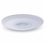 TRACON Mozgásérzékelő, mennyezetre, lapos, fehér 230V, 360°, 1-6 m, 10 s-12 min, 3-2000lux, IP20