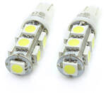Carguard CLD007 T10 LED helyzetjelző izzó 12V, 2, 25W, 6000K, 162lm, 9 LED, 2 darabos, 2.25 W, 2 db/csomag, gépjárművek helyzetjelzéséhez és belső világításához (CLD007)