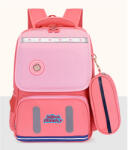 School Friendly Ghiozdan clasa 0 cu penar School Friendly, 3 fermoare, Roz, motiv Funtasy (OMRS8875RZ)