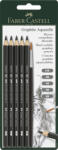 Faber-Castell Blister 6 buc creion grafit aquarelle + pensula Faber-castell (FC117897)