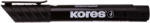 Kores Marker permanent negru varf rotund 3mm Kores - Set 12 (KO20930)