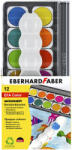Eberhard Faber Acuarele 12 culori detasabile + paleta+tub alb eberhard faber (EF578312)