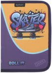 Herlitz Penar neechipat cu 1 fermoar si 2 clape Herlitz 400211240, Motiv Skater (400211240) Penar