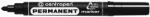 Centropen Marker permanent negru varf rotund 2.5mm 8566 Centropen - Set 10 (CE856601)