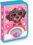S-Cool Penar neechipat cu 1 fermoar si 2 extensii S-COOL SC3293, Happy rainbow (SC3293) Penar