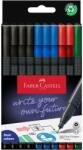 Faber-Castell Set 10 linere grip Faberr-Castell FC151691, 0.4 mm, 4 culori (FC151691)