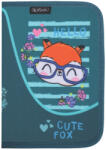Herlitz Penar neechipat cu 1 fermoar si o clapa Herlitz 400211234, Motiv Cute fox (400211234) Penar
