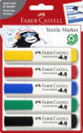 Faber-Castell Blister 5 markere textile standard Faber-Castell (FC159520)