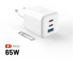 FIXED Mini 2xUSB-C/USB-A GaN Travel Charger 65W alb FIXCG65M-2C1A-WH (FIXCG65M-2C1A-WH)
