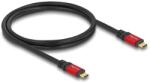 Delock Кабел Delock USB 5 Gbps, USB Type-C мъжки - мъжки, PD 3.0, 100 W, E-Marker, 1 м, червен метал