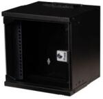 EQUIP 6U 10" fali rack szekrény fekete táp és üveg nélkül EWM-06-3030-B_70 (EQEWM-06-3030-B_70)