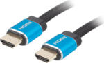 Lanberg Cablu video Lanberg Premium HDMI Male - HDMI Male, v2.0, 1m, negru-albastru (ca-hdmi-p20cu-0010-bk)