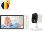 PNI Pachet Video Baby Monitor PNI BM500 ecran 5 inch wireless 2.4 GHz si Sticky Pad Drapel inclus (pni-bm500-spd) - cel Aparat supraveghere bebelus