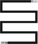 Radox Radiators Serpentine calorifer de baie decorativ 87x50 cm negru RX-SR. 002T. 870.500 (RXSR002T870500)