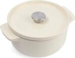 KitchenAid Oala din fonta KitchenAid 3.3L, crem, cu capac, manere laterale (CC006056-001)