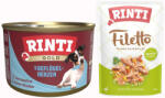 RINTI 6x400g Szárnyasszív nedves kutyatáp + Filetto Pouch in Jelly kacsa & zöldség ingyen akcióban (100 g )