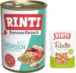 RINTI 6x400g Pacal nedves kutyatáp + Filetto Pouch in Jelly kacsa & zöldség ingyen akcióban