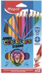 Maped Színes ceruza MAPED Jumbo Color Peps Strong háromszögletű 12 darabos készlet (863312) - vectraline
