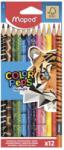 Maped Színes ceruza MAPED Color Peps Animals háromszögletű 12 darabos készlet (832212) - vectraline