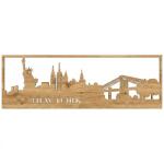  Fali dekorpanel, New York látkép, FP-65, 50x150 cm, 3 mm HDF Sonoma tölgy