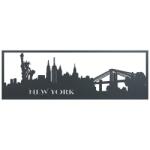  Fali dekorpanel, New York látkép, FP-65, 50x150 cm, 3 mm HDF Antracit