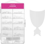 NANI tipuri gel pentru unghii în cutie, 120 buc. , 10 mărimi - Almond Matt, vârf scurt
