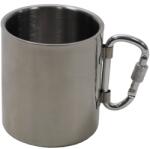MFH Fox Outdoor Double-Wall acél bögre karabinerrel 300 ml (367863)