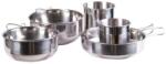 Mil-Tec Stainless Steel Cook Set edénykészlet - 5 elem (836256)