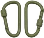 MFH Screw Lock alumínium karabiner 8 cm 2 db - Olive (1045817)