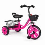  Tricicleta pentru copii 2 ani+, cu cos fata-spate, sa cu spatar si claxon, Roz (Toys-Trici-019-Pink)