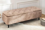 Invicta Design ülőpad Luna III. 120 cm tárolóhellyel taupe/bézs bársony