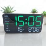  LED-es ébresztőóra dátummal, hőmérséklettel és naptárral - modern design!