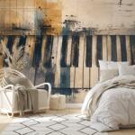 Dovido Tapet clape de pian abstracte stil vintage - 294x270
