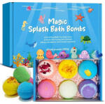NOVA KISS , , , , , , , Set 6 Bombe de Baie pentru Copii cu Jucarie Surpriza, Naturale si Efervescente, 6x60g