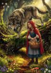 Trefl - Puzzle Premium Plus: Basme fermecate: Scufița Roșie și Lupul - 500 piese Puzzle