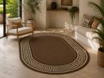 Natura Covor Oval Bucatarie Tip Iuta, Natura 900-91, Marime 140 x 200 cm, Crem, Maro, Antialergic, Polipropilena, Living, Terasa, Sufragerie, Birou Covor