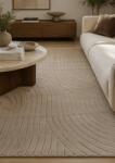 Oksi Covor Oksi 38025-202, Marime 120 x 200 cm, Bej, Inaltime Fir 6, 5 mm, Antialergic, Polipropilena, Living, Dormitor, Hol Covor